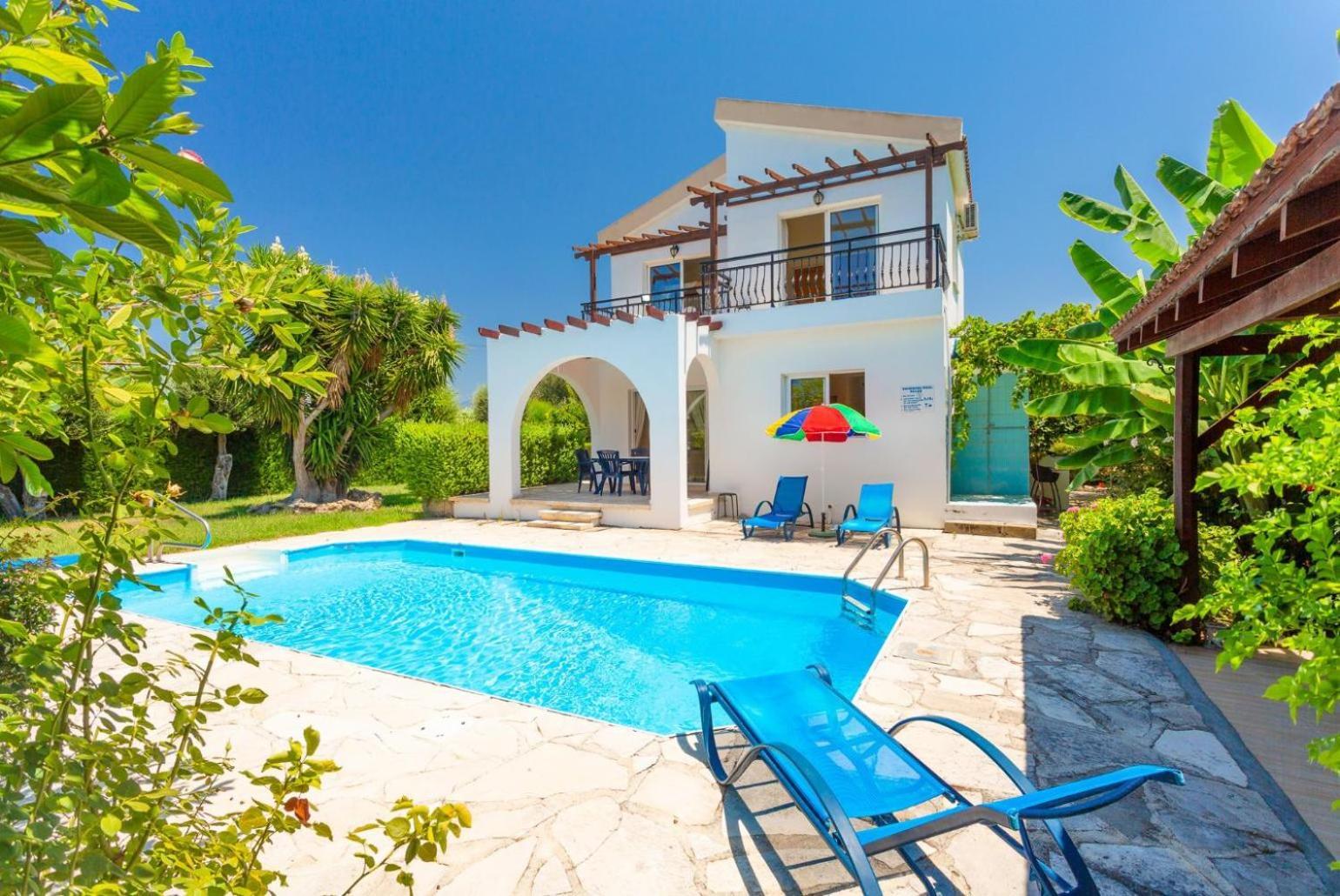 Sun Beach Villa Thio Polis Extérieur photo