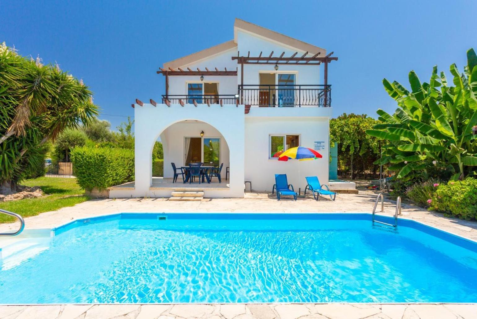 Sun Beach Villa Thio Polis Extérieur photo